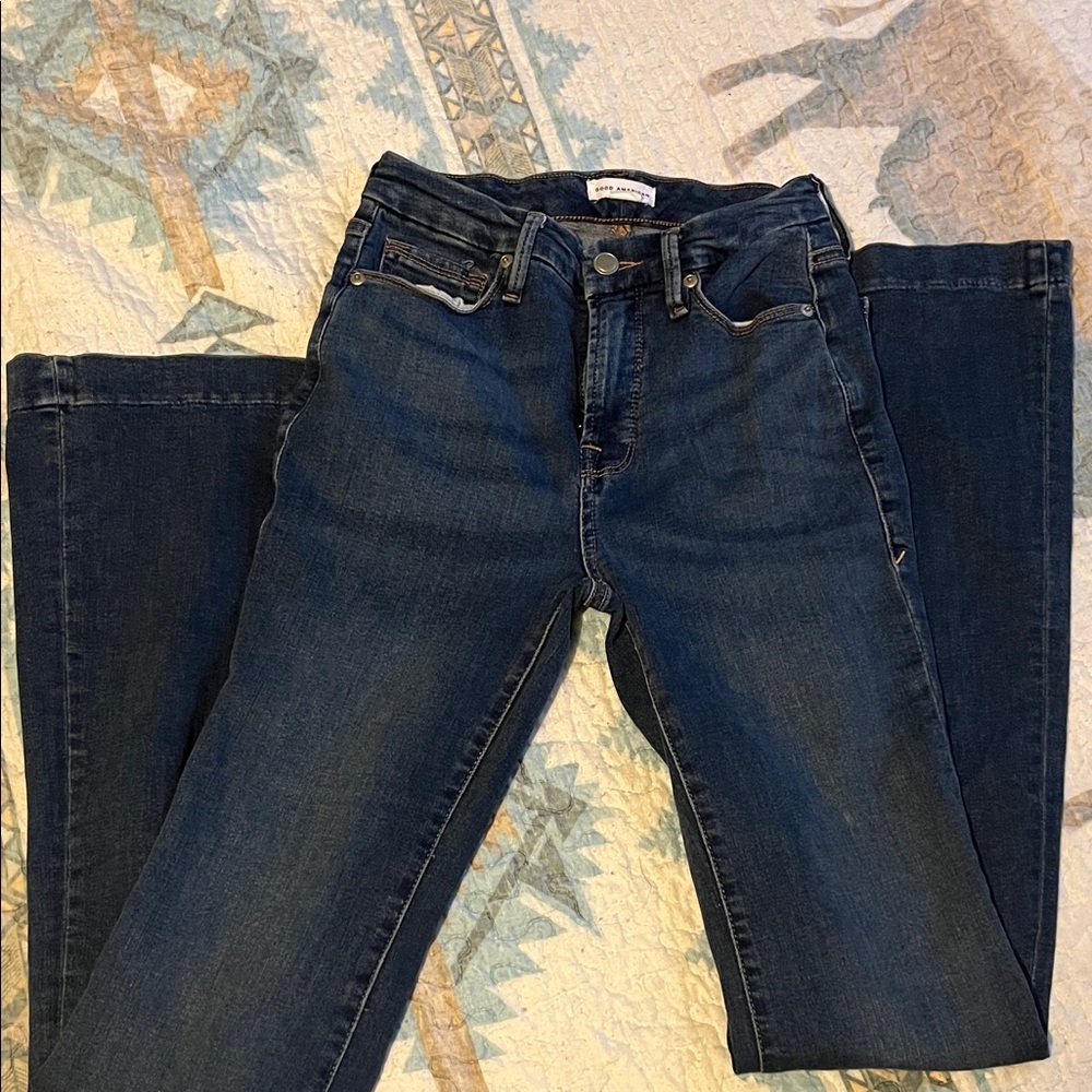 Good American high rise flare jean